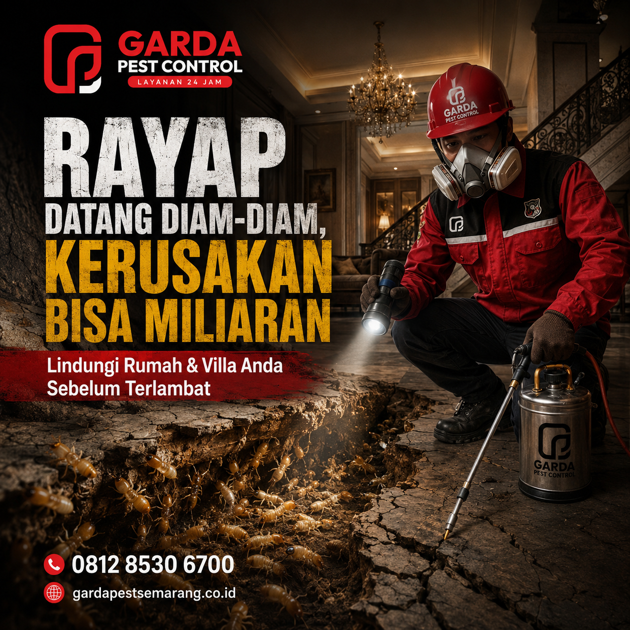 Biaya Basmi Rayap di Semarang Kota Paling Terjangkau
