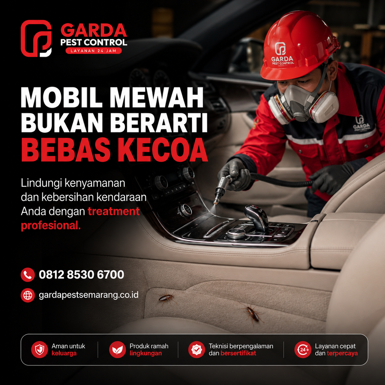 Jasa Pembasmi Kecoa di Mobil Jakarta Harga Terjangkau