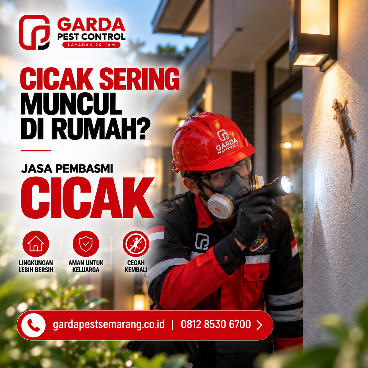 Jasa Pembasmi Cicak di Semarang: 24 Jam Layanan